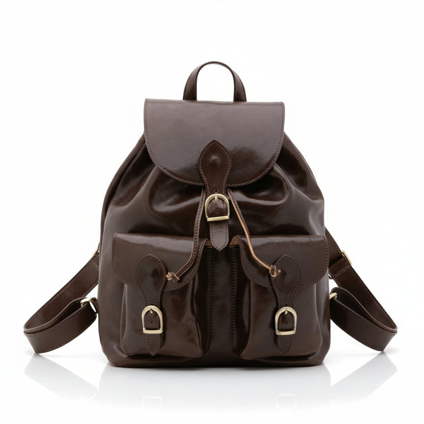 Borsa a spalla da donna In Vera pelle Made in Italy 37x30x13 cm-0