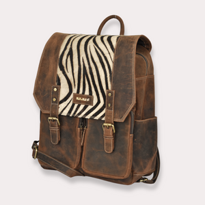 Wild Heritage Leather Backpack with zebra pattern flap – CherryMax Germany