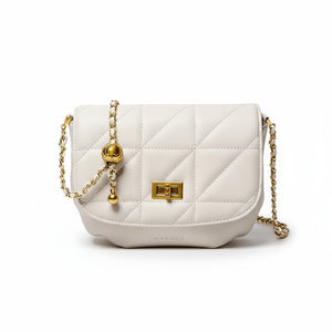 Monaco Trendy Triangle Quilted Leather Chain Bag-5