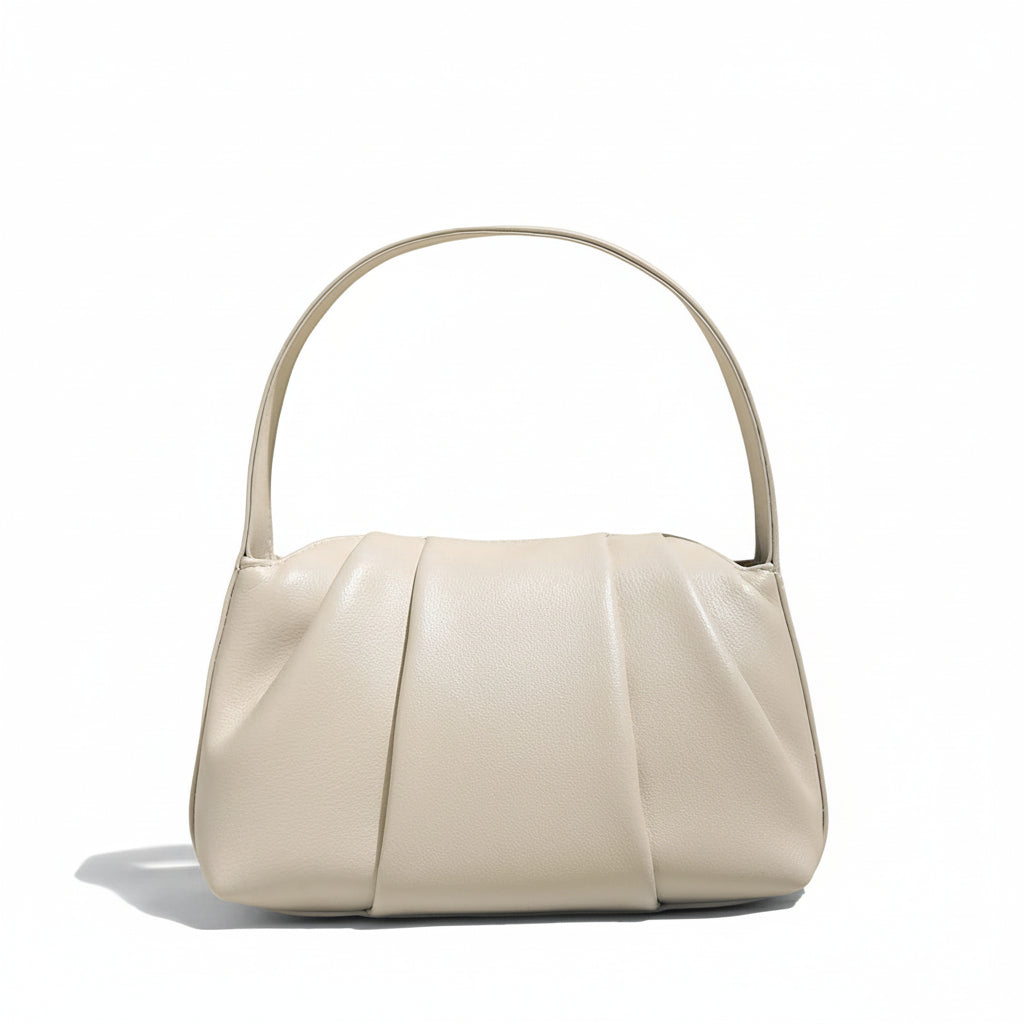 Ruched Leather Handbag-3