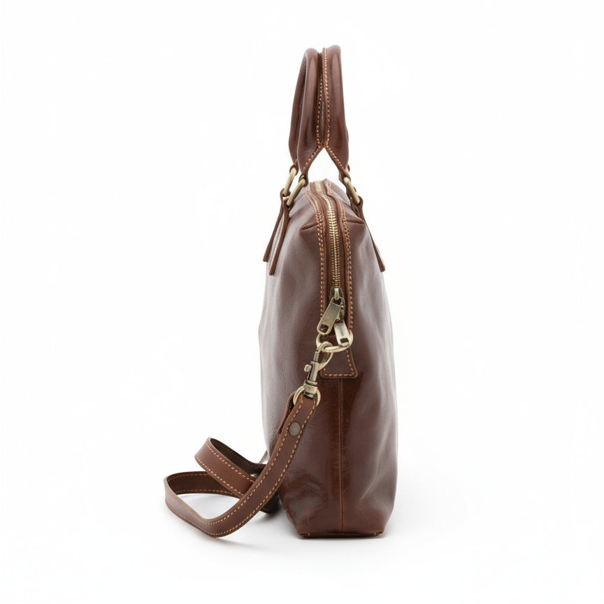 Borsa da lavoro da uomo In Vera pelle Made in Italy 37x27x6 cm-2