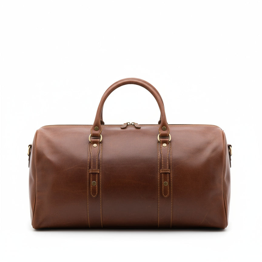 Borsa da viaggio unisex In Vera pelle Made in Italy 50x37x28 cm-4