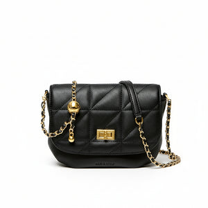 Monaco Trendy Triangle Quilted Leather Chain Bag-0