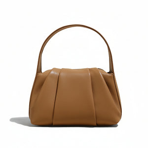 Ruched Leather Handbag-0