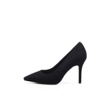 Suede Leather Stiletto Pumps-5
